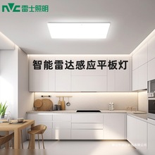 雷士照明雷达感应厨房灯全光谱吸顶灯30x60集成吊顶卫生间平板灯