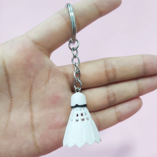2CM Tennis Ball Keychain Hook Casual Tennis Key Ring Gift Fashion Badminton Key Ring Craft