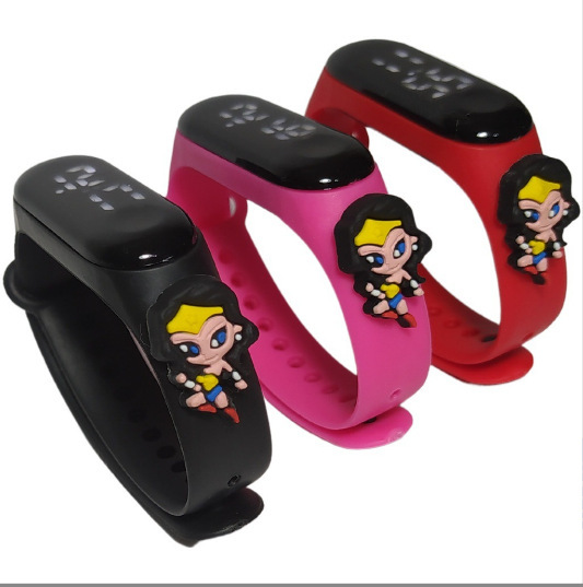 Reloj de muñeca Reloj electrónico de anime Crayon Shin-chan Reloj de escuela primaria de jardín de infantes led a prueba de agua