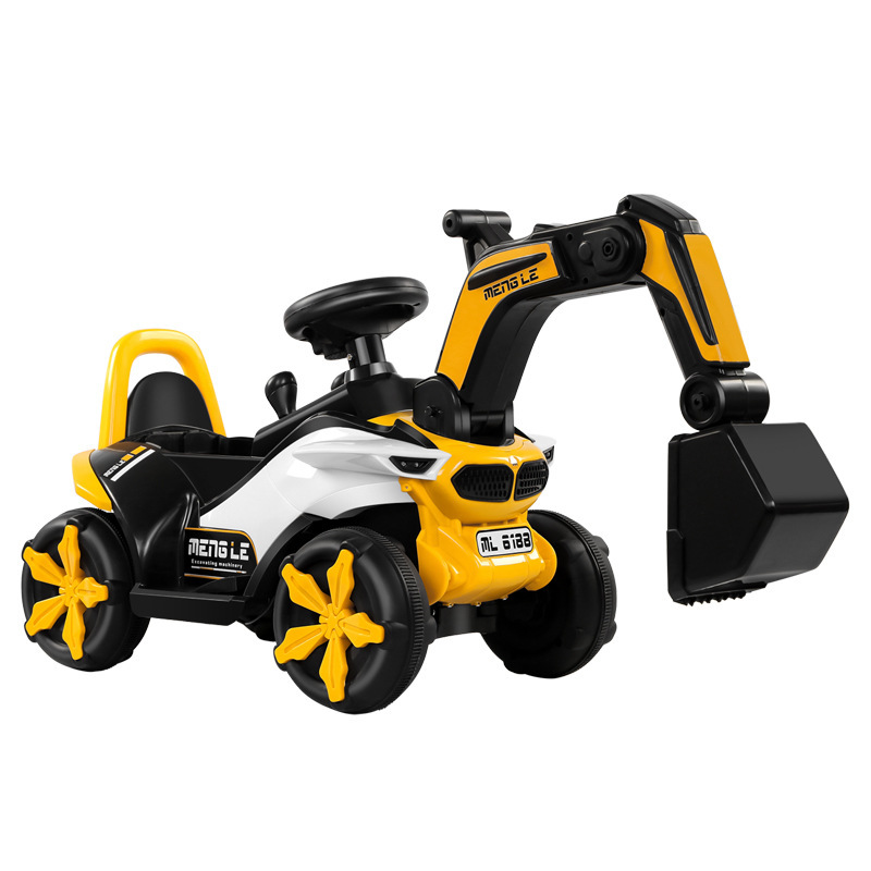 Excavadora de juguetes para niños se puede sentar en el coche eléctrico de ingeniería super grande niño excavadora de gancho excavadora de bebé