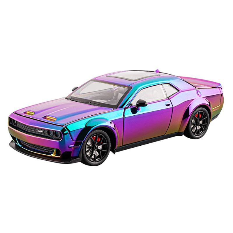 1:24 Hellcat versión de galvanoplastia de aleación modelo de coche deportivo de simulación con sonido de retorno, luz y regalo de niño al por mayor transfronterizo
