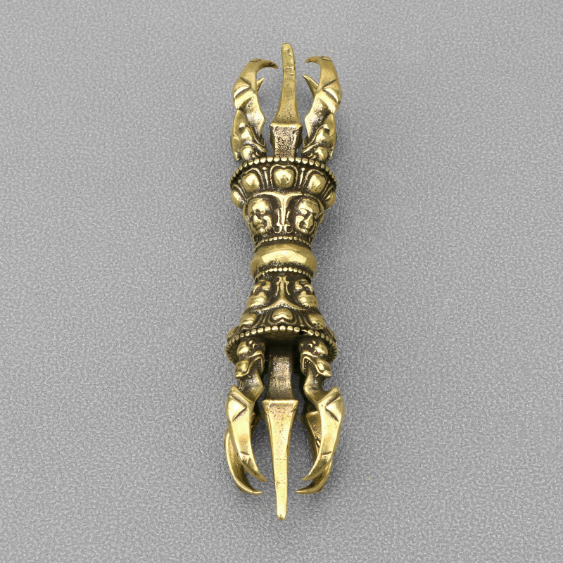 Vajra Pestle Creative Hand-made Bronze Crafts Collection Ornaments Antique Bronze Xizang Magic Pestle Instrument Wholesale Vajra Pestle Creative Hand-made Bronze Crafts Collection Ornaments Antique Bronze Xizang Magic Pestle Instrument Wholesale