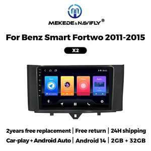Mercedes-Benz Smart Fortwo 11-15 Android GPS MP5 pleyer hamısı birində