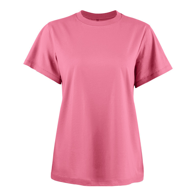 周遊春と夏の新しいアメリカン PIMA ピマコットン女性の半袖ヨガウェア Tシャツスポーツウェアフィットネスウェアルーズ|undefined