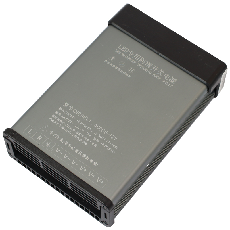 LED conmutador a prueba de lluvia fuente de alimentación 12v400w24v5v350 vatios luz de palabra letrero transformador de caja de luz