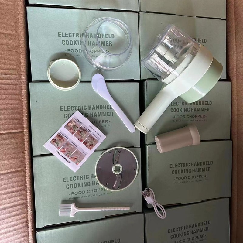 加特林切菜器电动捣蒜器手持切菜器切片机便携厨房拉蒜电动蒜泥神|undefined