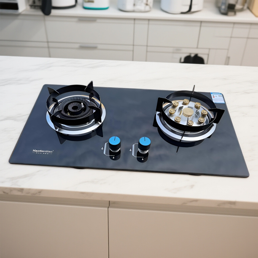 燃气液化气家用双灶猛火灶防爆玻璃液化天然气灶嵌入式燃气灶