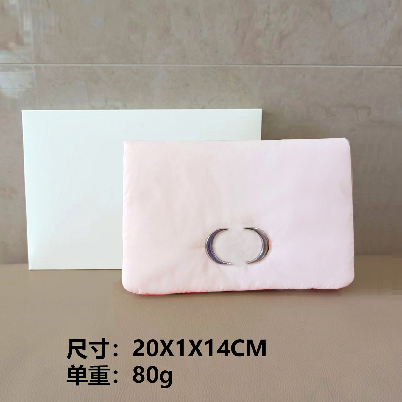 新しい化粧品バッグ、国内向けピンクのスペースコットン、超柔らかさ、ポータブル、高級ハンドバッグ、化粧品収納バッグ