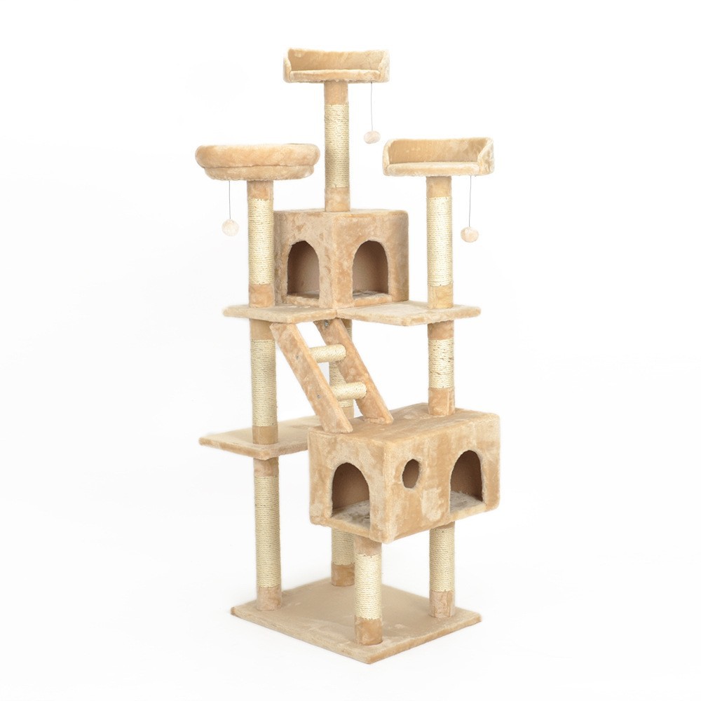 Gato escalada rack gato nido gato árbol integrado gato de gran tamaño rasguño estante de gato de cisal tablero de rasguño gran rascador Villa gato rasguño rack
