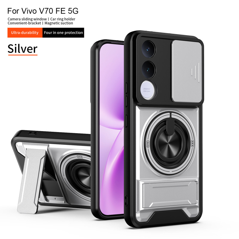 Suitable for Vivov70Fe Sliding Window Phone Case X300Ultra Magnetic V60 Stand Y21D Anti-Fall Y19S Suitable for Vivov70Fe Sliding Window Phone Case X300Ultra Magnetic V60 Stand Y21D Anti-Fall Y19S