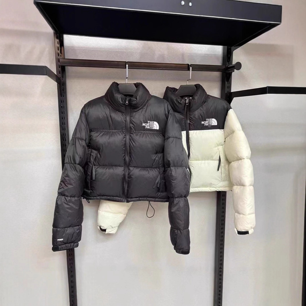 跨境北家肯豆刺绣女士休闲经典高腰短款面包服棉衣外套秋冬季立领