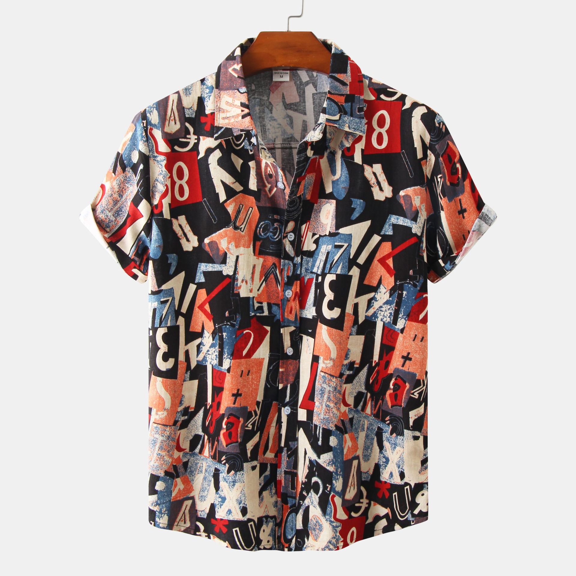 EBAY Comercio exterior 2022 verano nuevos hombres camisa casual delgada de manga corta Camisa juvenil camisa floral de los hombres