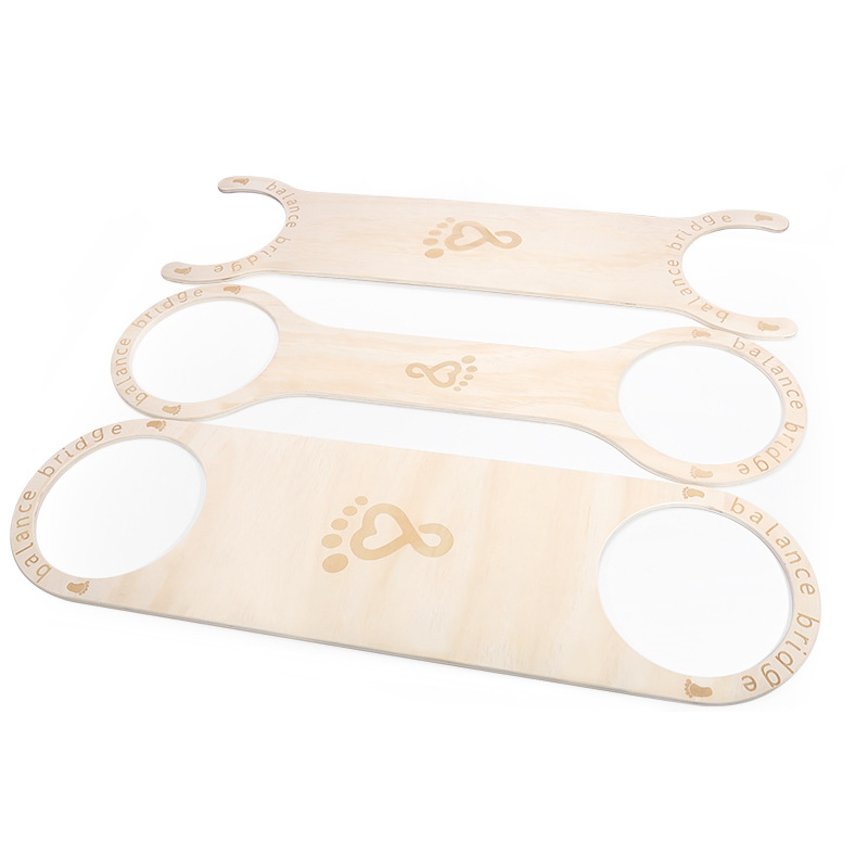 Equipo de entrenamiento sensorial tablero de equilibrio táctil del jardín de infantes juguetes domésticos en el vestíbulo del puente de equilibrio de puente de madera única Interior para niños