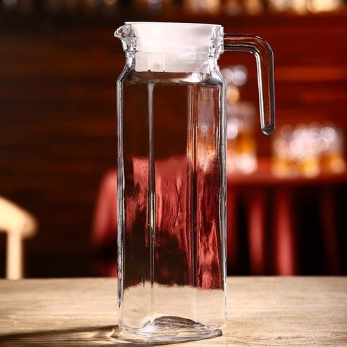 Heat-resistant glass cold kettle cold kettle large capacity duckbill kettle teapot bar restaurant juice striped kettle tie kettle