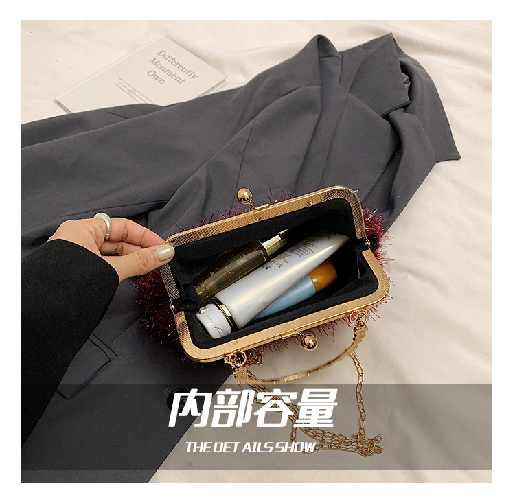 A trendy and fashionable women's 2024 autumn new chain crossbody bag, a Korean-style hand-held shell bag undefined