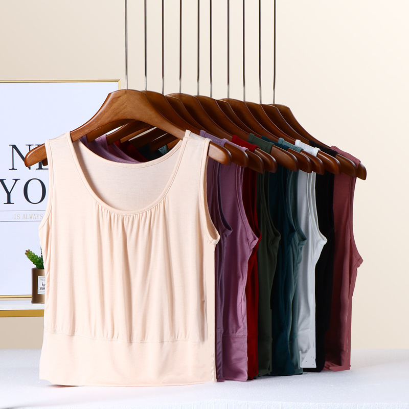 Modal Short Vest for Mothers, Anti-Exposure, Tube Top, Thin Wide-Waisted Bottoming Top for Middle-Aged and Elderly People