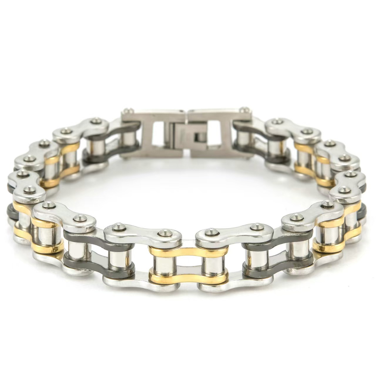 Bracciale uomo a catena in acciaio inossidabile stile punk_voghion.com