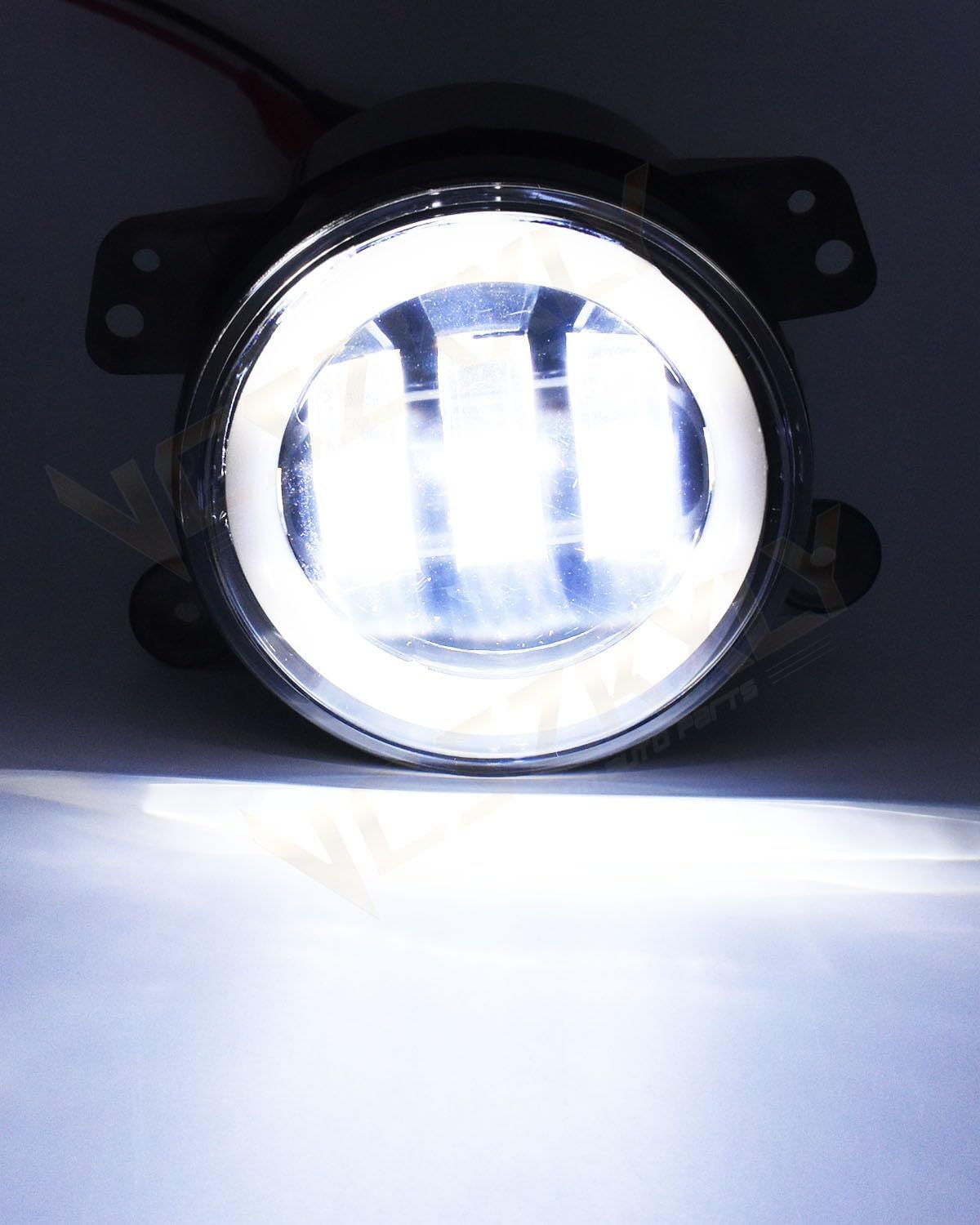 Cross-Border Car Led 4inch Two-Color Angel Eye Fog Lamp Wrangler High-Brightness Off-Road Vehicle Front Bumper Modified Car Light