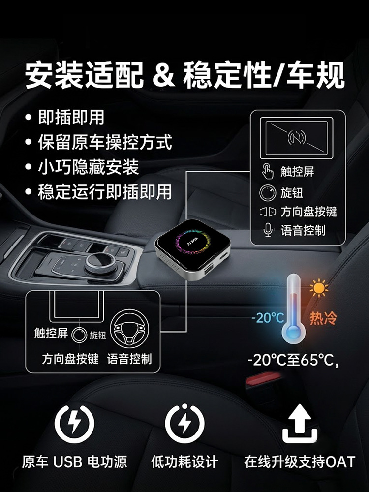Best-selling 3-in-1 wired to wireless CarPlay box adapter AndroidAuto for in-car Android connectivity