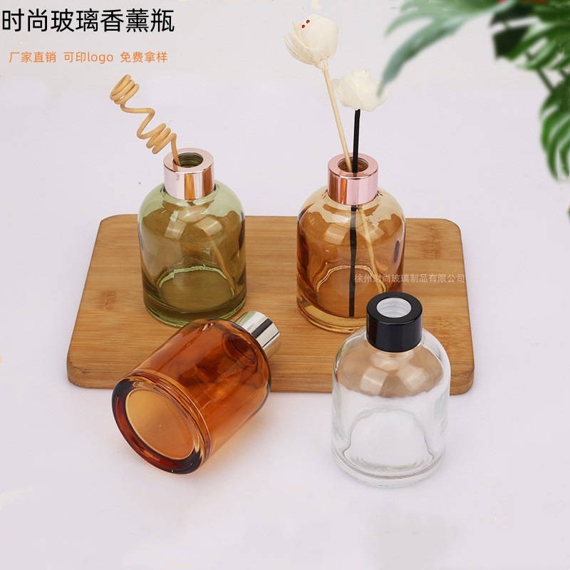 玻璃香薰瓶酒店香氛瓶无火扩香瓶精油藤条干花香薰瓶卧室装饰摆件