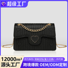博昊 pu女包2024新款跨境外贸斜挎包女爱心绣线单肩小方包9926820