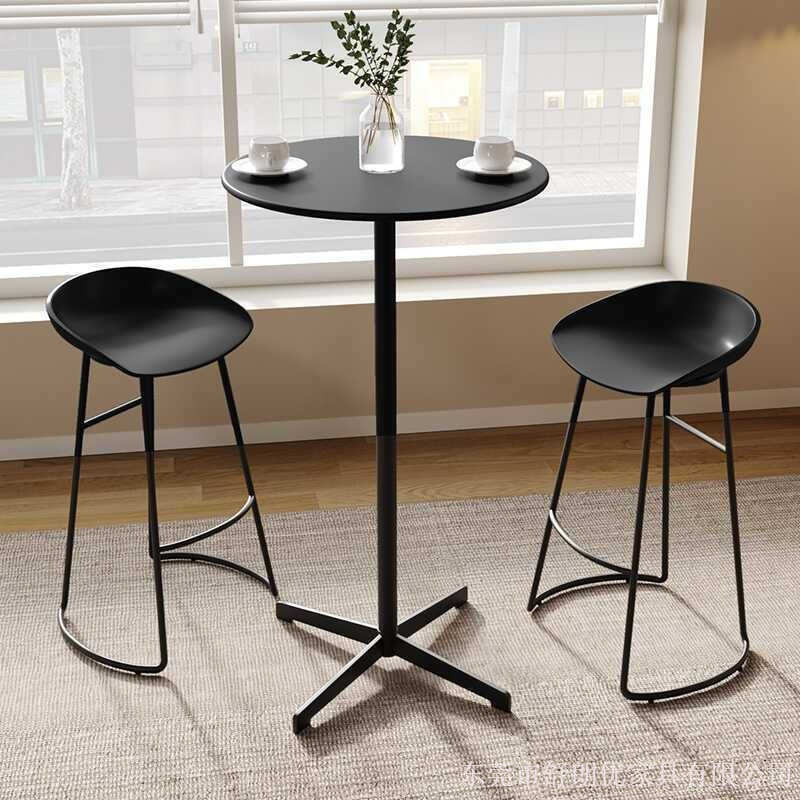 Wrought iron high stool simple table and chair set, bar chair, bar stool, balcony leisure bar chair, modern simple bar counter chair