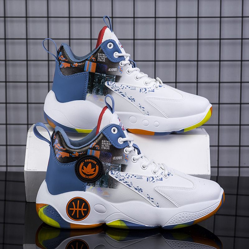 Men's Shoes Spring New Mesh Breathable Sports Shoes Youth Basketball Shoes Dad Shoes Trendy Shoes Men's Cross-Border