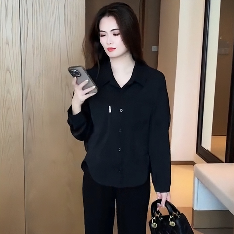 ファッションの気質のシャツの女性の早春の服装の新型のゆったりしていて腹を隠します。|undefined