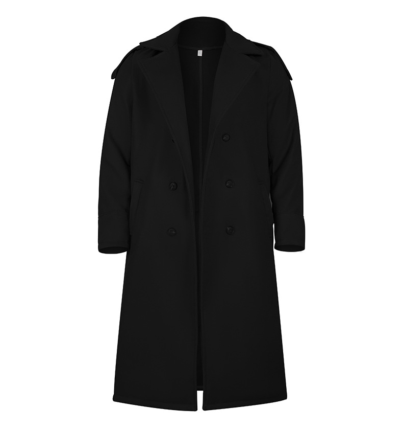 Lang uldfrakke til mænd til efterår og vinter elegant_voghion.com