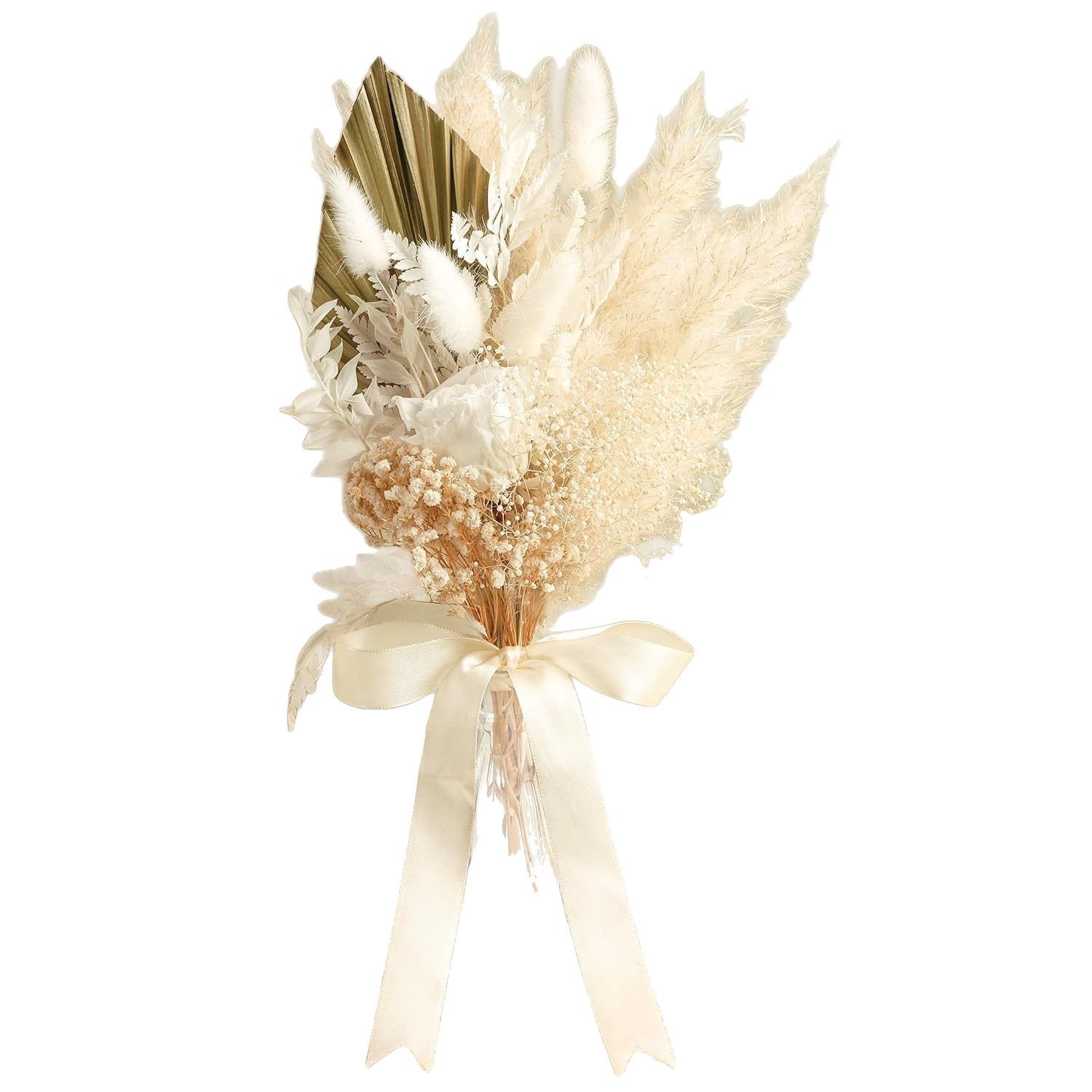 Envío gratuito transfronterizo, nuevo ramo de flores eternas, jarrón de lujo, adorno de caña, cola de conejo, hierba, decoración del hogar._voghion.com