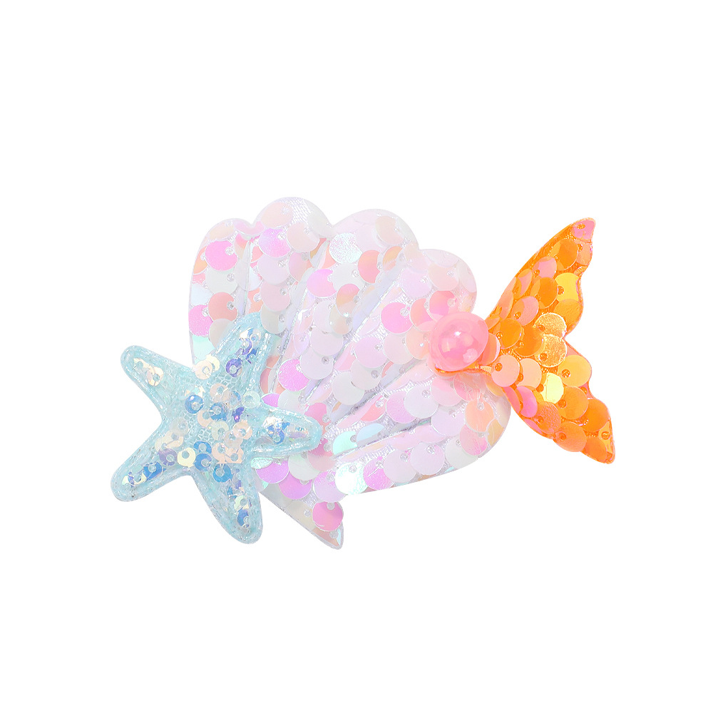 Women's Princess Cute Starfish Shell Fish Bone Sequin Hair Clip display picture 8