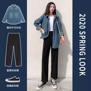 黑色西装裤女春秋夏季2027新款直筒小个子九分工作裤职业烟管西裤