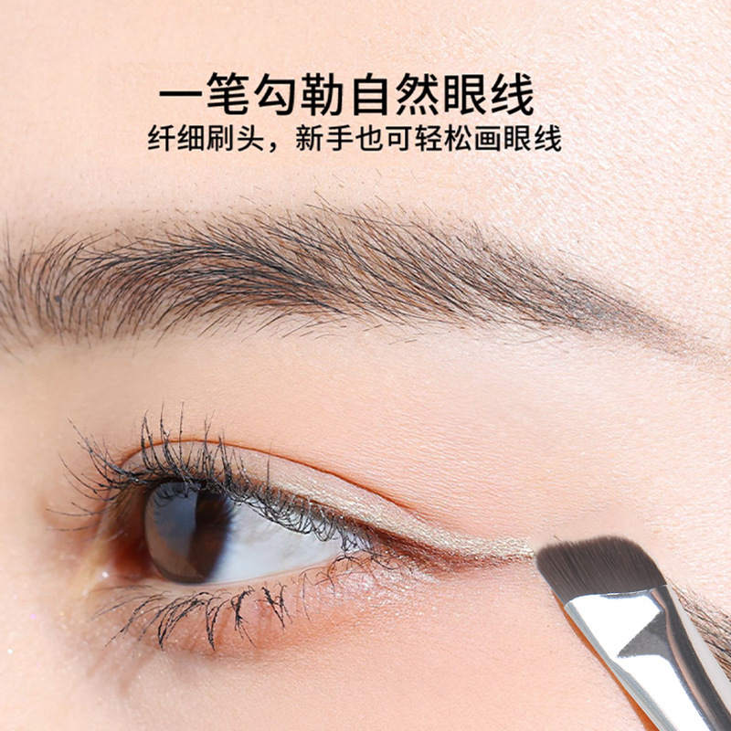滄州製ナイフ型アイライナーブラシ、斜めフラットヘッド、まぶた用ブラシ、眉ブラシ、極細刃型メイク道具、極細ナイフ型|undefined