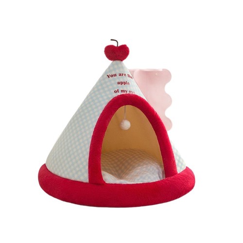 Dog bed suitable for all seasons, Teddy Bear style, more comfortable than panda Mi sleeping in a closed tent cat bed, warm in winter, pet bed.