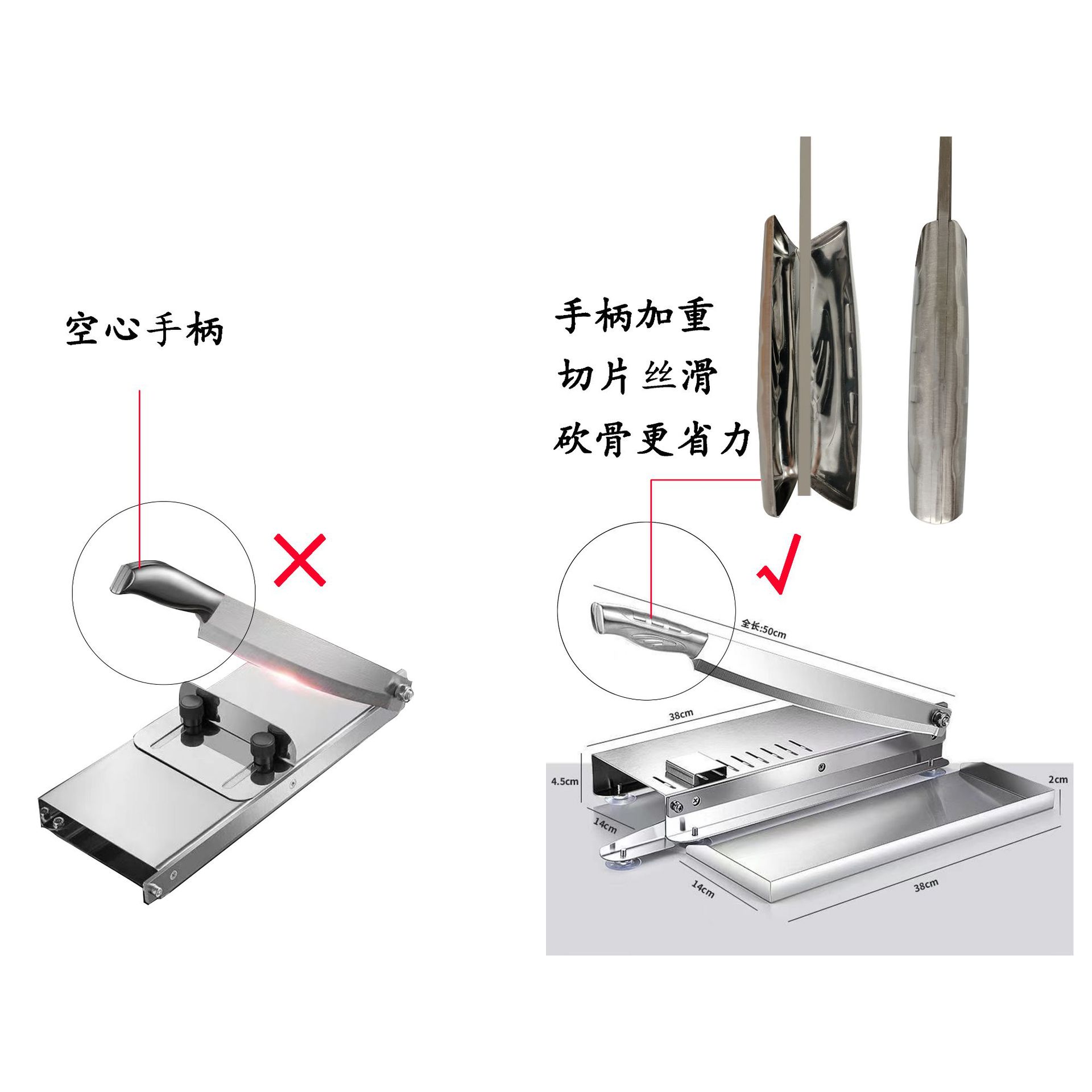Multi-funcional hogar palillos cuchillo de corte de hueso artefacto de acero inoxidable máquina de corte de hueso costilla comercial cuchillo rebanador de cocina