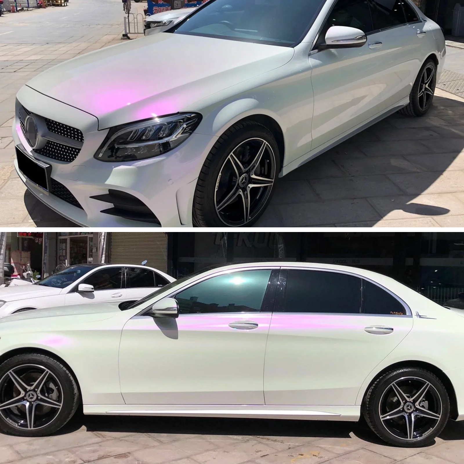 Cross-Border Supply of High-Quality Tpu Color-Changing Film Ppf in White and Purple for Car Color Change Protection Film, Scratch-Resistant and Heat-Repairable