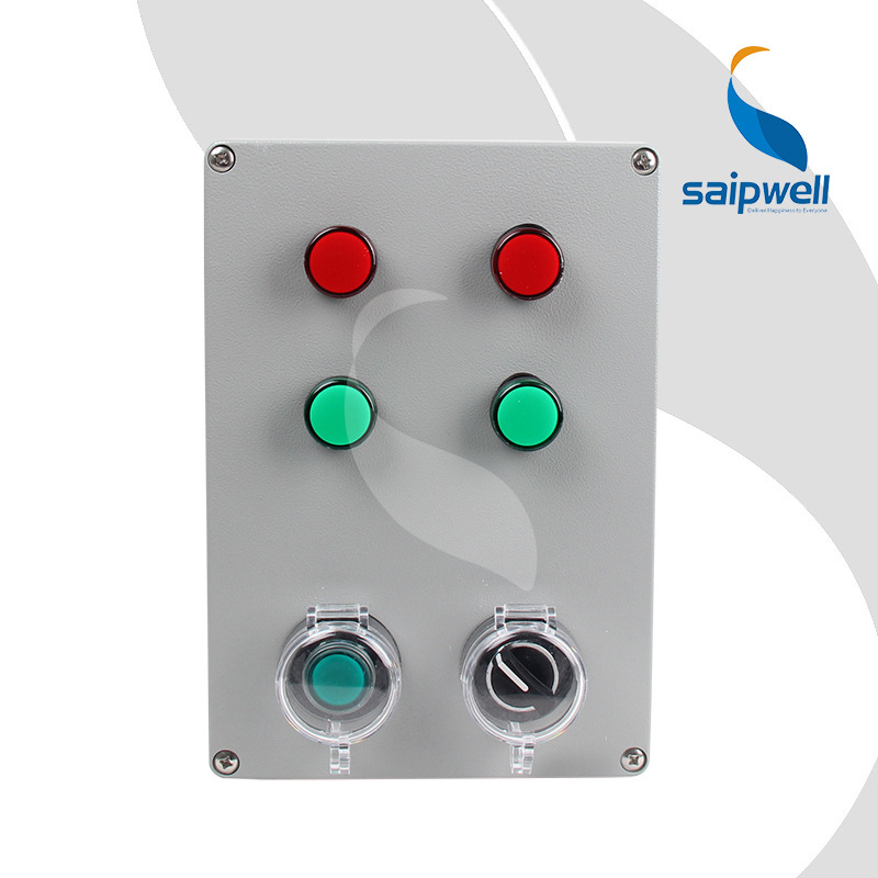 斯普威尔厂家供应SP-AN-006 6位金属控制盒 铸铝按钮盒 防水接线