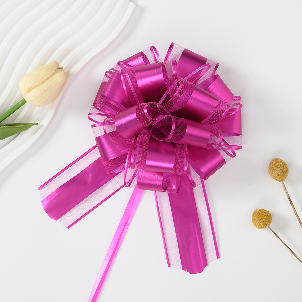 Comercio exterior transfronterizo 50 color metálico mate ajuste de nieve bola de flores regalo de Navidad embalaje de flores tiradas cinta de color