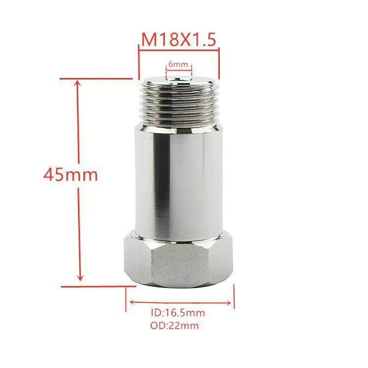 クロスボーダー酸素センサーM18X1.5パイプ継手延長アダプター継手自動車用ステンレス酸素センサー|undefined