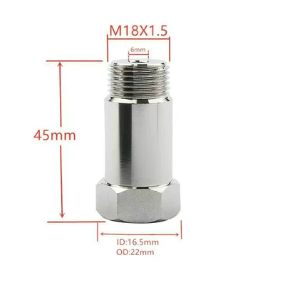 Automotive Sensors Adapter Is Suitable for Exhaust - straight-m18x15-45mm