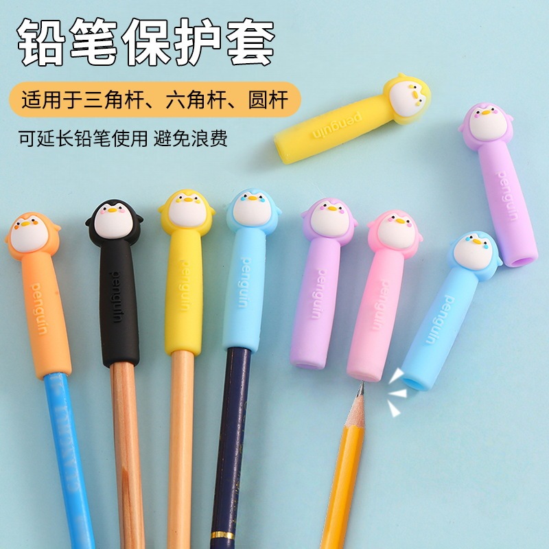 Cute and Super Adorable Cat Paw Pencil Cover, Soft Silicone Penguin Protective Pencil Cap for Elementary School Students and Kindergarten Cute and Super Adorable Cat Paw Pencil Cover, Soft Silicone Penguin Protective Pencil Cap for Elementary School Students and Kindergarten