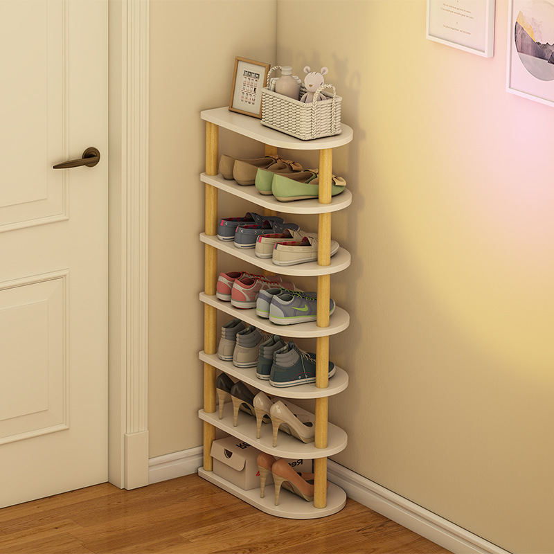 Zapatero puerta simple hogar multi-capa almacenamiento rack ahorro de espacio pequeño zapato estrecho estante interior hermosa esquina zapato gabinete
