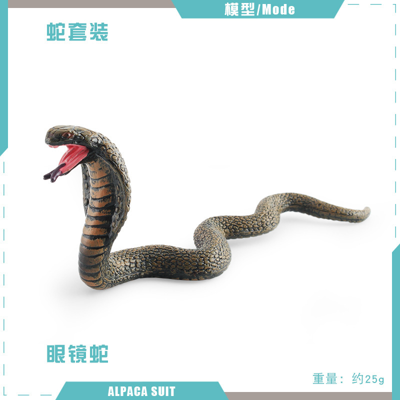 Transfronterizo de simulación anfibios reptiles Python modelo de serpientes de cascabel Cobra truco estático adornos de decoración de escritorio