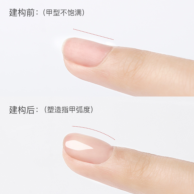 Nuevos productos de base de construcción de estilo japonés conjunto de manicuras multifuncional refuerzo plástico base de construcción de fototerapia al por mayor