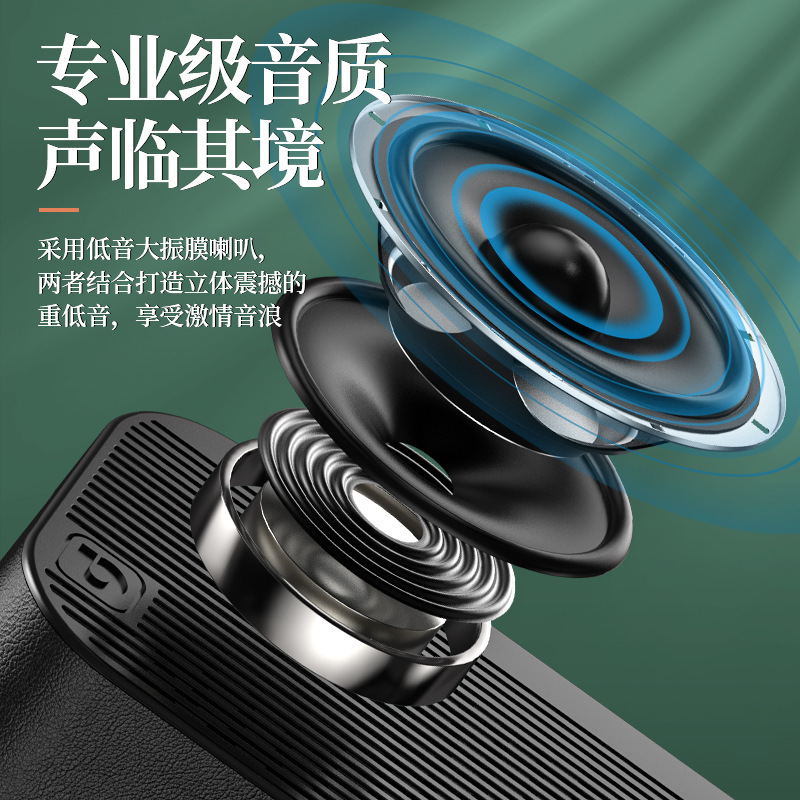 新型クロスボーダー無線bluetooth音響鏡面時計目覚まし時計時間執事携帯カードプレゼントパソコン音響|undefined