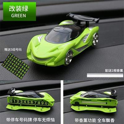 Plate Car Perfume Aromatherapy — Car phone holder - 833-with-number-plate-green-incense-stick1