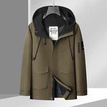 设计师原创2024大码男装宽松工装风衣胖子加大春秋新款男士潮流时