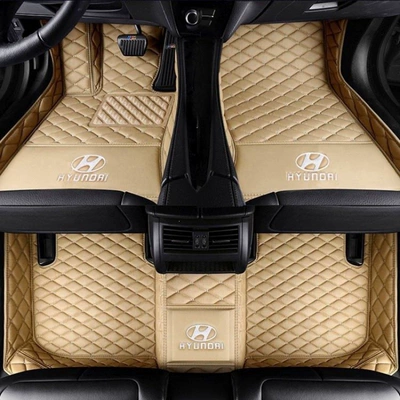 ix35, Elantra, ix25 all-inclusive car | Modelə uyğun ayaqaltı - famous-picture-single-layer-beige-with-car-logo