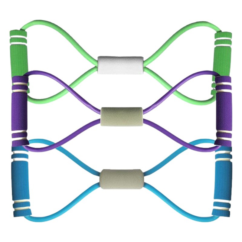 Banda elástica de resistencia en forma de 8, expansor de pecho y hombros para ejercicios en casa, unisex
