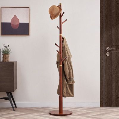 衣帽架简易家用现代ins实木落地立式多层挂钩房间客厅网红衣服架|ms